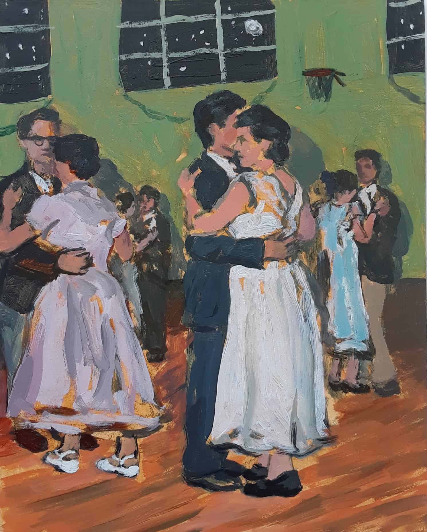 A painting of dancing couples.